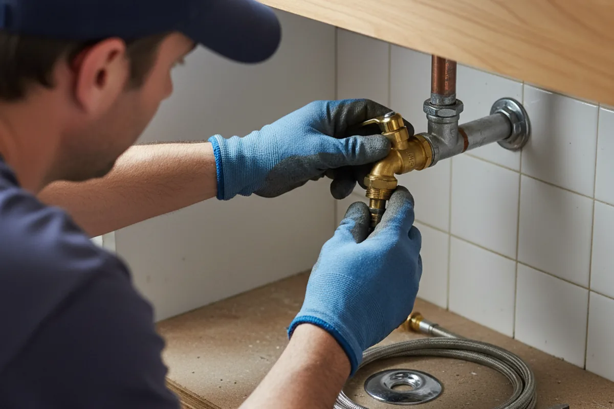 Shutoff valve and fitting work during Faucet and Fixture Repair in Camp Pendleton